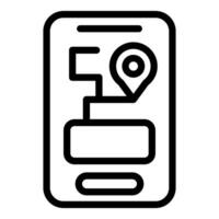 Mobile gps and location concept icon vector