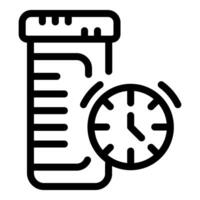 hora administración icono con reloj y lista vector