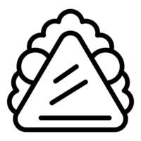 Outline of a sandwich with steam icon vector