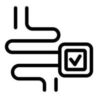 Quality control icon with check mark vector