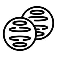 Black and white line art of easter eggs vector