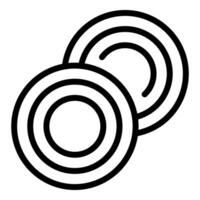 Black and white overlapping circles illustration vector