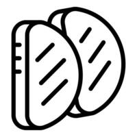 Black and white coffee bean icon vector