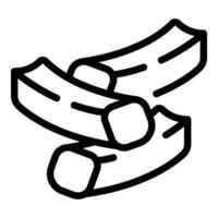 Black and white line art of avocado slices, suitable for culinary themes vector