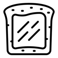 Handdrawn illustration of a toast slice vector