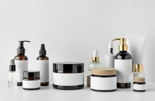 Assorted Skin Care Products Displayed Together photo