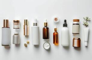 Assorted Skin Care Products on Table photo