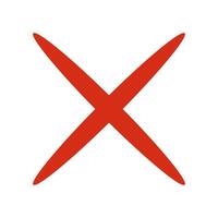 Cross mark. Rejection icon. vector