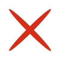 Cross mark. Rejection icon. vector