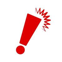 Red reaction icon. Caution or warning. vector