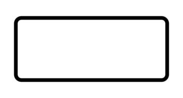 Rounded rectangular icon. Rectangle shape. vector