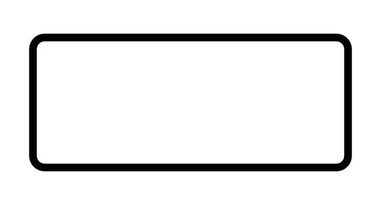 Rounded rectangular icon. Rectangle shape.