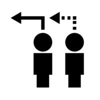 Person depend on others person. vector