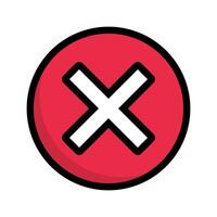 Cross mark button icon. Close button. vector