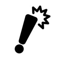 Emphasized pop reaction icon. Surprise or warning sign. vector
