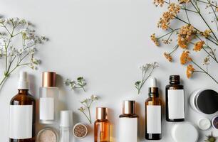 Assorted Skin Care Products Displayed Together photo