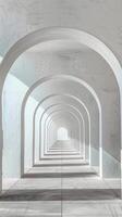 Long White Tunnel Leading to Sky photo