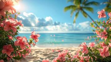Sea Shells and Starfish on a Sandy Beach photo