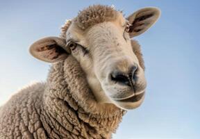 Close-Up of Sheep Looking at Camera photo