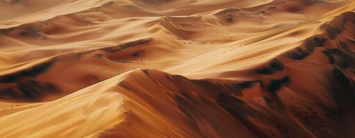 aéreo ver de Desierto arena dunas foto