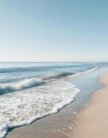 Sandy Beach With Waves photo