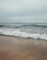 Person Standing on Beach Holding Surfboard photo