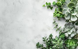 Group of Plants on Table photo