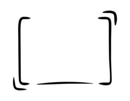 Doodle brackets for quotation with sparkle ray element. Hand drawn pop surprise line frame for title headline illustration. Speech bubble blob for dialog vector