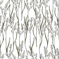 Sketches of field plants. Hand drawn seamless pattern. Gentle colorful botanical ornament. Abstract summer design for print, wrap, decor, fabric, textile, background, wallpapers, scrapbooking. vector