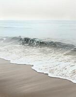 Black and White Beach Scene photo