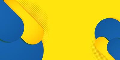A Blue and Yellow background with halftone elements. abstract background illustration design vector