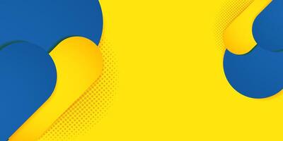 A Blue and Yellow background with halftone elements. abstract background illustration design and abstract background texture Sale banner template vector