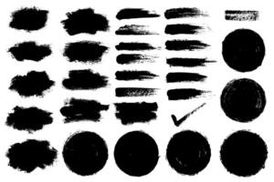 Paint grunge text boxes. Grunge brush stroke element design vector