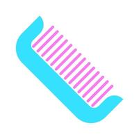 Comb icon. Blue comb, grooming, hair care, styling, personal care, hygiene, beauty, salon, barber, accessory. vector