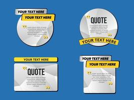 Infographic text box templates for flayer vector