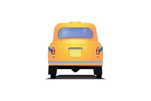 kolkata amarillo Taxi. espalda ver de un indio amarillo color Taxi vector