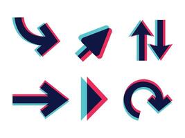 Abstract overlapping closure arrow sets vector
