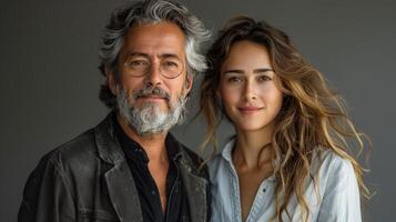 Man and Woman Posing for Picture photo