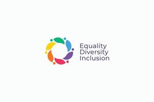 Equality Diversity Inclusion Logo Issue Human Rights Peace Group Community Social Respect vector