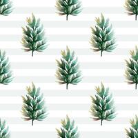 Seamless pattern with watercolor pine trees. Woodland backgrounds. Creative floral texture. vector