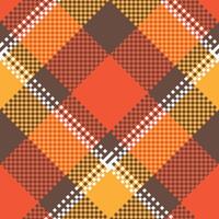 Plaid Pattern Seamless. Checkerboard Pattern Traditional Scottish Woven Fabric. Lumberjack Shirt Flannel Textile. Pattern Tile Swatch Included. vector