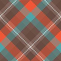 Plaid Pattern Seamless. Checkerboard Pattern Template for Design Ornament. Seamless Fabric Texture. vector