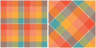 Tartan Pattern Seamless. Sweet Checker Pattern Traditional Scottish Woven Fabric. Lumberjack Shirt Flannel Textile. Pattern Tile Swatch Included. vector