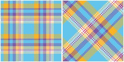 Plaids Pattern Seamless. Classic Plaid Tartan Seamless Tartan Illustration Set for Scarf, Blanket, Other Modern Spring Summer Autumn Winter Holiday Fabric Print. vector