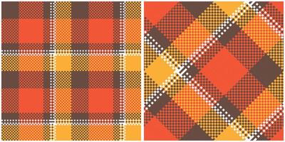 Plaid Pattern Seamless. Checkerboard Pattern Traditional Scottish Woven Fabric. Lumberjack Shirt Flannel Textile. Pattern Tile Swatch Included. vector