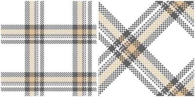Tartan Seamless Pattern. Sweet Checkerboard Pattern Seamless Tartan Illustration Set for Scarf, Blanket, Other Modern Spring Summer Autumn Winter Holiday Fabric Print. vector