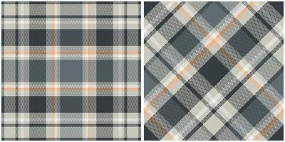 Tartan Seamless Pattern. Sweet Pastel Plaids Pattern Seamless Tartan Illustration Set for Scarf, Blanket, Other Modern Spring Summer Autumn Winter Holiday Fabric Print. vector