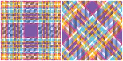 Tartan Seamless Pattern. Traditional Scottish Checkered Background. Seamless Tartan Illustration Set for Scarf, Blanket, Other Modern Spring Summer Autumn Winter Holiday Fabric Print. vector
