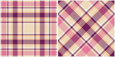 Plaid Patterns Seamless. Tartan Plaid Seamless Pattern. Seamless Tartan Illustration Set for Scarf, Blanket, Other Modern Spring Summer Autumn Winter Holiday Fabric Print. vector