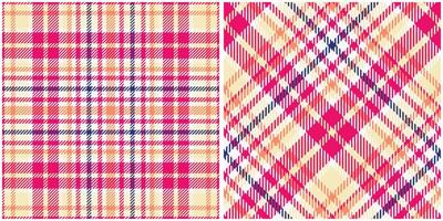 Plaid Pattern Seamless. Tartan Plaid Seamless Pattern. Seamless Tartan Illustration Set for Scarf, Blanket, Other Modern Spring Summer Autumn Winter Holiday Fabric Print. vector